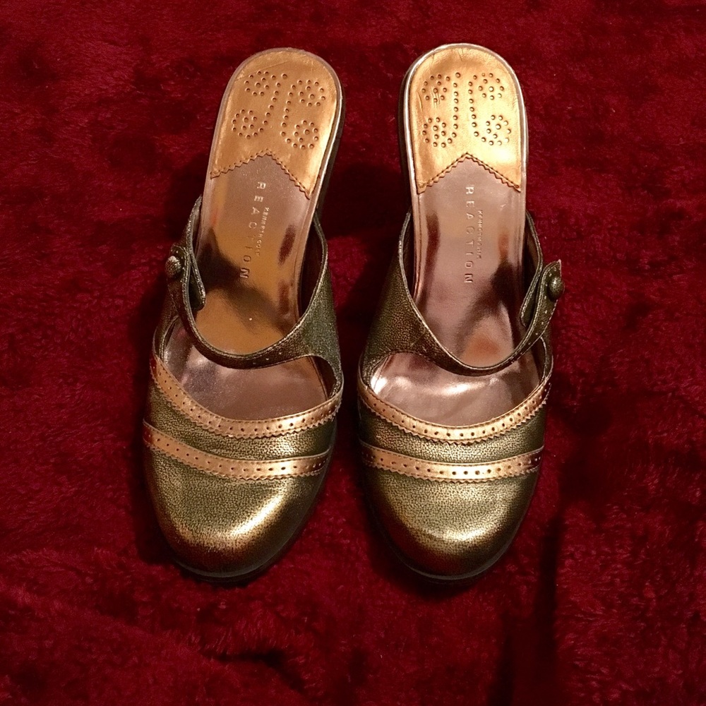 Kenneth Cole Reaction Metallic Mules